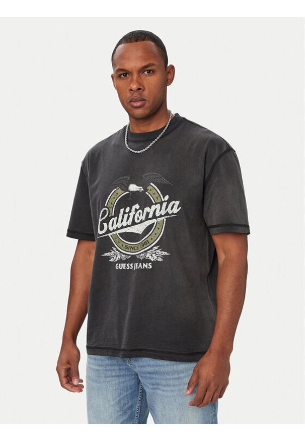 Guess T-Shirt 183251 Czarny Classic Fit. Kolor: czarny