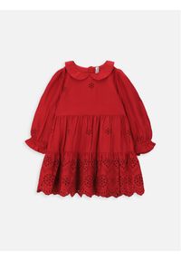 COCCODRILLO - Coccodrillo Sukienka elegancka ZC3128101EBG Czerwony Regular Fit. Kolor: czerwony. Materiał: wiskoza. Styl: elegancki