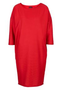 Sukienka z dżerseju, rękawy 3/4 bonprix czerwony. Kolor: czerwony. Materiał: jersey #1