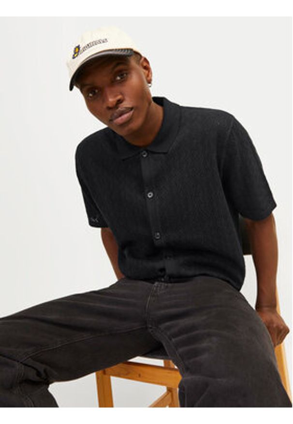 Jack & Jones Koszula Jornoto 12255011 Czarny Regular Fit. Kolor: czarny. Materiał: bawełna, syntetyk