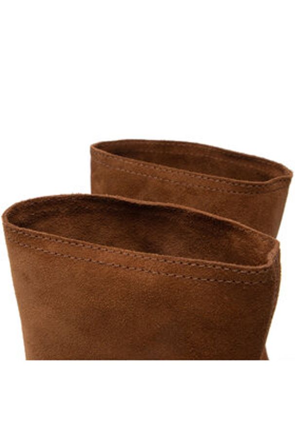 Simple Botki SL-54-02-000057 Brązowy. Kolor: brązowy. Materiał: skóra, zamsz