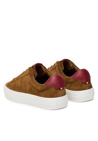 TOMMY HILFIGER - Tommy Hilfiger Sneakersy Premium Dress Cupsole FM0FM05573 Brązowy. Kolor: brązowy. Materiał: skóra, zamsz #5