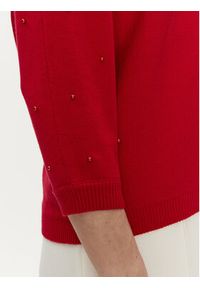 Tatuum Sweter Perlo T2424.090B Czerwony Regular Fit. Kolor: czerwony. Materiał: wiskoza, syntetyk #3