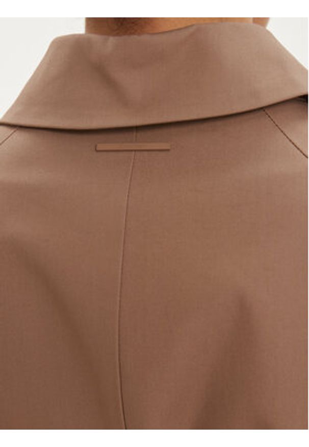 Calvin Klein Trencz K20K206318 Beżowy Relaxed Fit. Kolor: beżowy. Materiał: bawełna