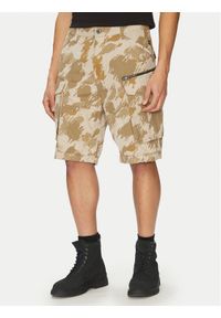 G-Star RAW - G-Star Raw Szorty materiałowe Rovic Zip D08566-D955 H174 Beżowy Relaxed Fit. Kolor: beżowy. Materiał: bawełna