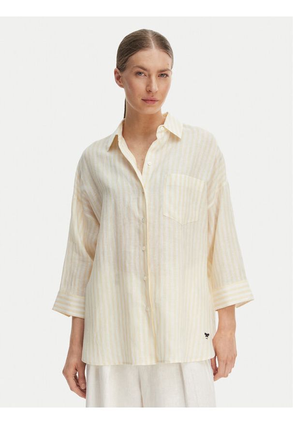 Weekend Max Mara Koszula Panetto 2615111102 Żółty Relaxed Fit. Kolor: żółty. Materiał: len