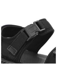 Big-Star - Czarne Sandały Big Star Codzienne Buty Na Lato. Okazja: na co dzień. Zapięcie: pasek. Kolor: czarny. Materiał: materiał. Wzór: paski. Sezon: lato. Styl: casual #4