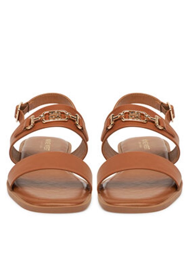 Nine West Sandały 678322-CCC Brązowy. Kolor: brązowy. Materiał: syntetyk, materiał