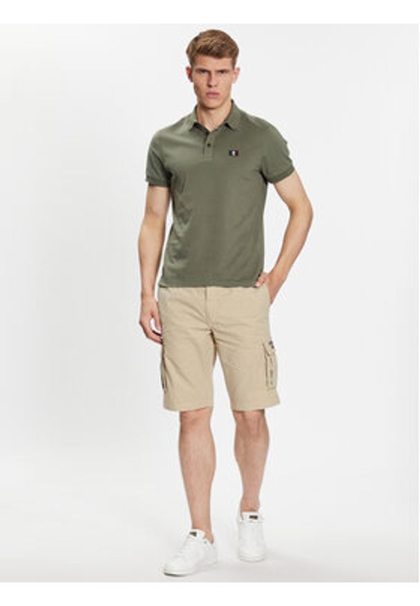 Aeronautica Militare Polo 231PO1685J602 Zielony Regular Fit. Typ kołnierza: polo. Kolor: zielony. Materiał: bawełna