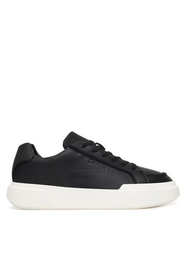 Calvin Klein Sneakersy Chunky Cupsole Lace Up Lth Pinch YM0YM01454 Czarny. Kolor: czarny. Materiał: skóra