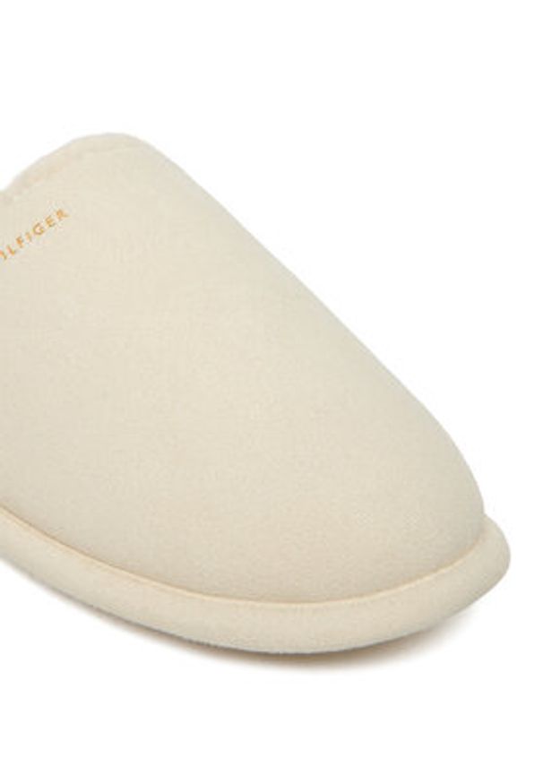 TOMMY HILFIGER - Tommy Hilfiger Kapcie Soft House Shoe FW0FW08853 Biały. Kolor: biały. Materiał: materiał