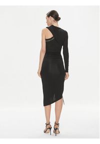 Just Cavalli Sukienka koktajlowa 75PAO9A7 Czarny Slim Fit. Kolor: czarny. Materiał: wiskoza. Styl: wizytowy #4