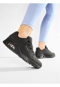 skechers - Skechers Sneakersy Uno-Stand On Air 73690/BBK Czarny. Kolor: czarny. Materiał: skóra #6