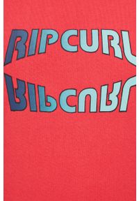 Rip Curl bluza męska kolor pomarańczowy z kapturem z nadrukiem. Typ kołnierza: kaptur. Kolor: pomarańczowy. Wzór: nadruk