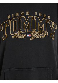 Tommy Jeans Bluza Luxe Varsity DW0DW16410 Czarny Relaxed Fit. Kolor: czarny. Materiał: syntetyk