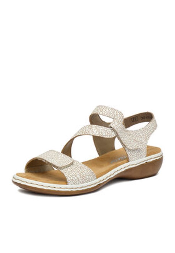 Rieker Sandały CEO-659C7-81 Beżowy. Kolor: beżowy. Materiał: skóra