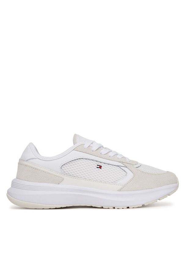 TOMMY HILFIGER - Tommy Hilfiger Sneakersy Sporty Runner FW0FW08644 Biały. Kolor: biały. Materiał: materiał