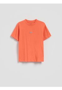 Reserved - Bawełniany t-shirt - czerwony. Kolor: czerwony. Materiał: bawełna