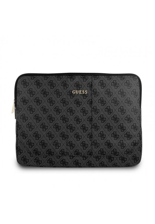 Czarne etui na laptopa Guess eleganckie, z aplikacjami