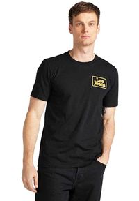 Lee - MĘSKI T-SHIRT LEE JEANS TEE REGULAR FIT BLACK L65LFE01. Materiał: jeans