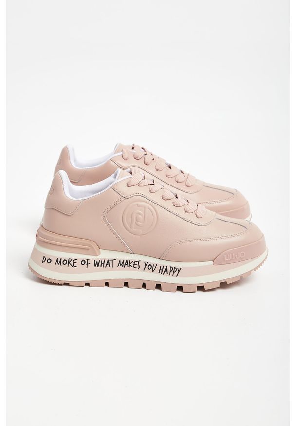 Liu Jo - Sneakersy skórzane LIU JO. Materiał: skóra. Wzór: napisy
