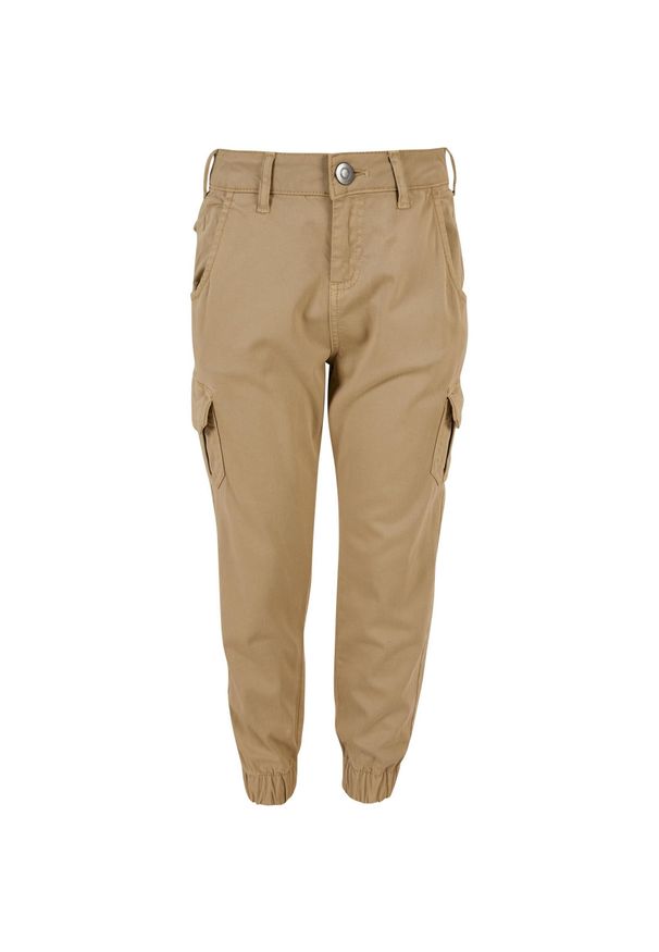 Urban Classics - Spodnie Cargo Dla Dziewczynki Z Wysokimi Stanami. Stan: podwyższony. Kolor: beżowy