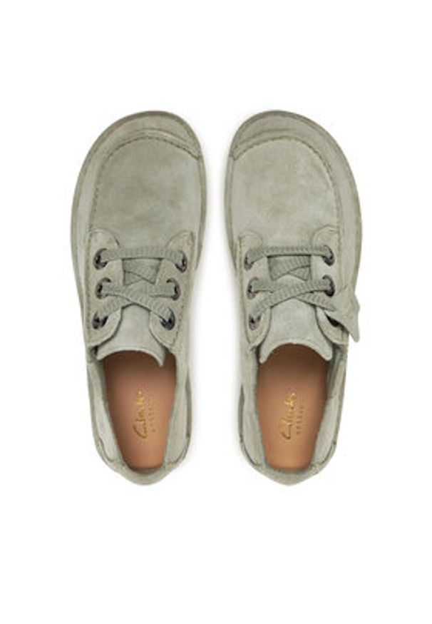 Clarks Półbuty Funny Dream 26182262 Zielony. Kolor: zielony. Materiał: skóra, zamsz