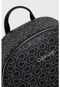 Calvin Klein plecak damski kolor czarny mały wzorzysty. Kolor: czarny. Materiał: poliester #2