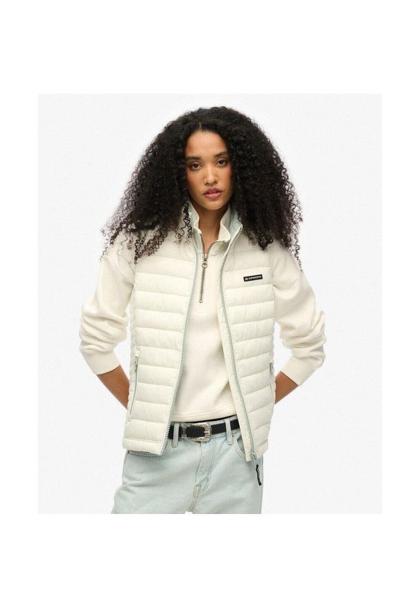 Damska kurtka puchowa Superdry Fuji Lite Padded. Kolor: szary. Materiał: puch. Długość rękawa: długi rękaw