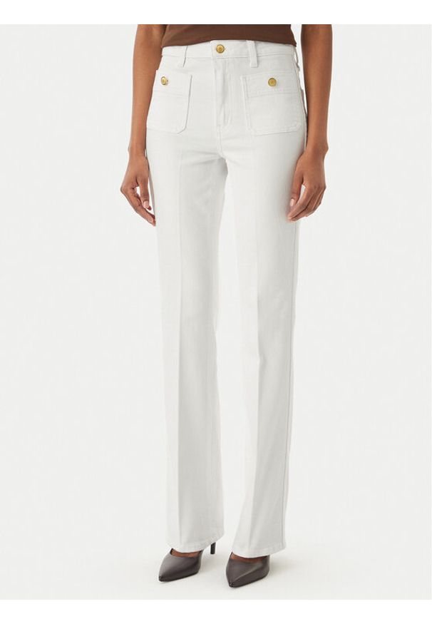 TOMMY HILFIGER - Tommy Hilfiger Jeansy WW0WW48580 Biały Bootcut Fit. Kolor: biały