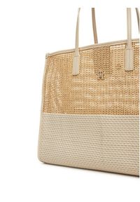 TOMMY HILFIGER - Tommy Hilfiger Torebka Th City Summer Tote Woven AW0AW17640 Beżowy. Kolor: beżowy