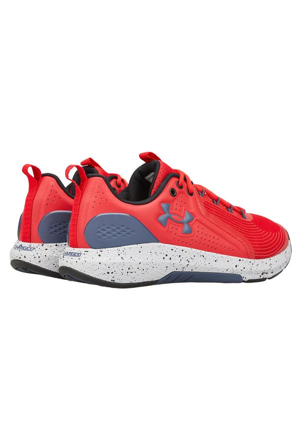Under Armour - Męskie Buty Sportowe Charged Commit 3. Kolor: czerwony, szary, niebieski, wielokolorowy. Sport: turystyka piesza