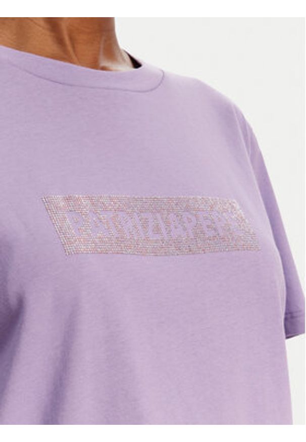 Patrizia Pepe T-Shirt 2M4422/J274-M531 Fioletowy Regular Fit. Kolor: fioletowy. Materiał: bawełna