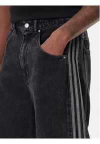 Adidas - adidas Szorty jeansowe adicolor Denim Firebird JC6719 Czarny Loose Fit. Kolor: czarny. Materiał: bawełna #5