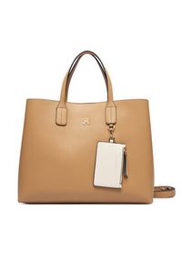 TOMMY HILFIGER - Tommy Hilfiger Torebka Th Icon Satchel AW0AW18723 Khaki. Kolor: brązowy. Materiał: skórzane #4