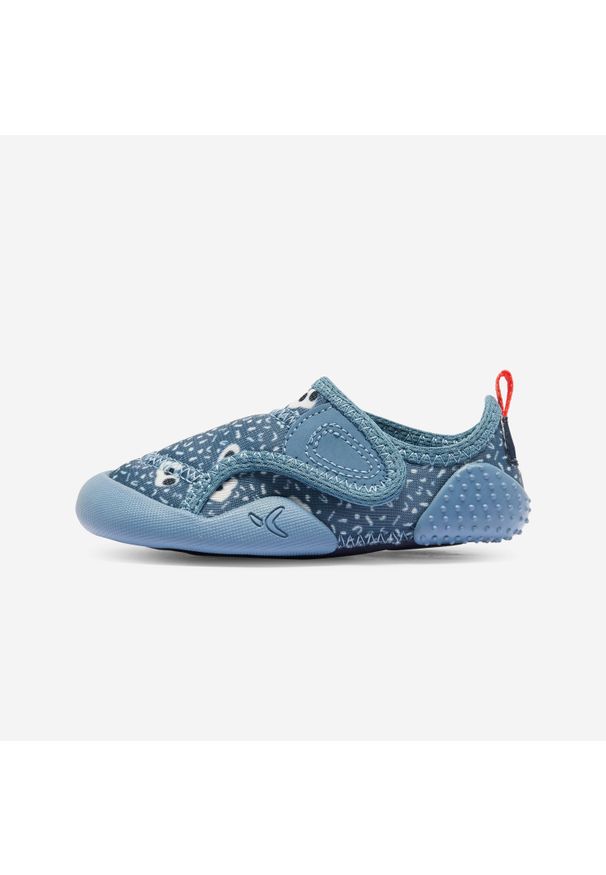 Decathlon - Buty dla dzieci Domyos Babylight. Zapięcie: rzepy. Kolor: niebieski, szary, wielokolorowy. Materiał: materiał. Sport: turystyka piesza