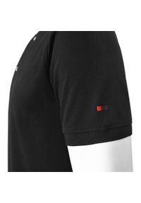 Koszulka Męska (T-Shirt) na Stójce z Guzikami - Pako Jeans - Czarna. Okazja: na co dzień. Typ kołnierza: kołnierzyk stójkowy. Kolor: czarny. Materiał: bawełna. Styl: casual #2