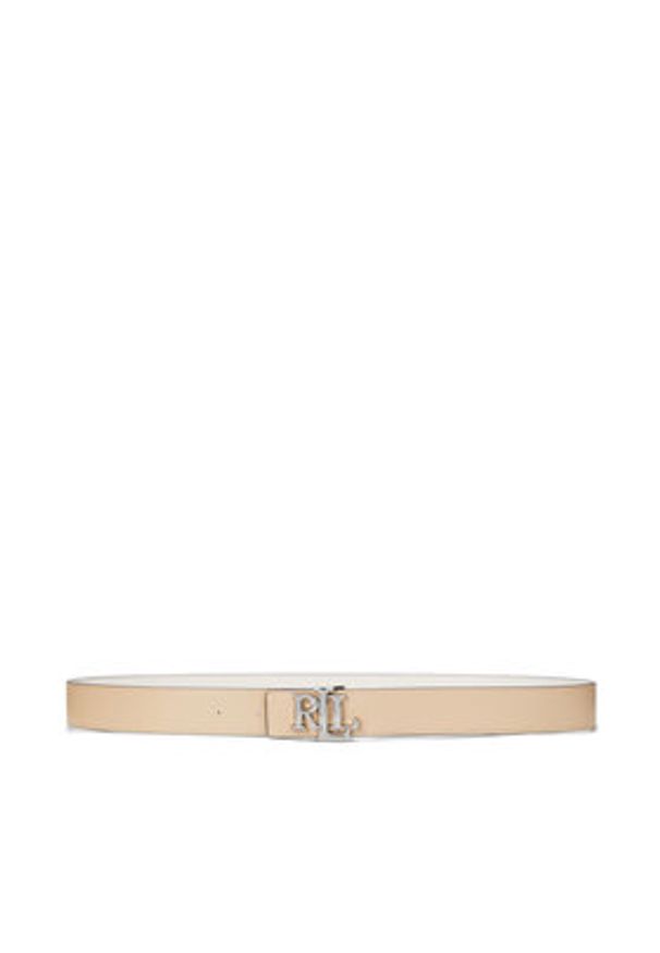 Lauren Ralph Lauren - LAUREN RALPH LAUREN Pasek Damski 412908984007 Écru. Materiał: skóra