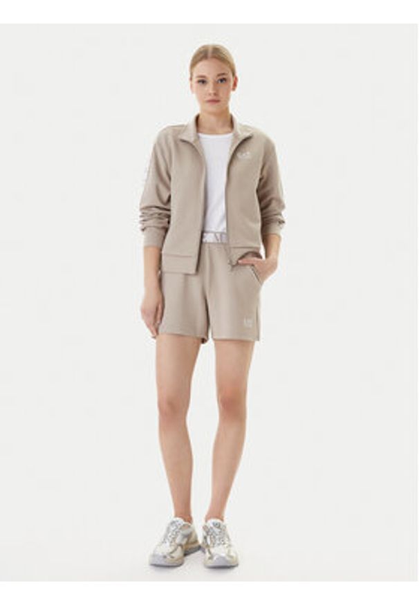 EA7 Emporio Armani Szorty sportowe 7W001153 AF12501 U6225 Beżowy Regular Fit. Kolor: beżowy. Materiał: syntetyk