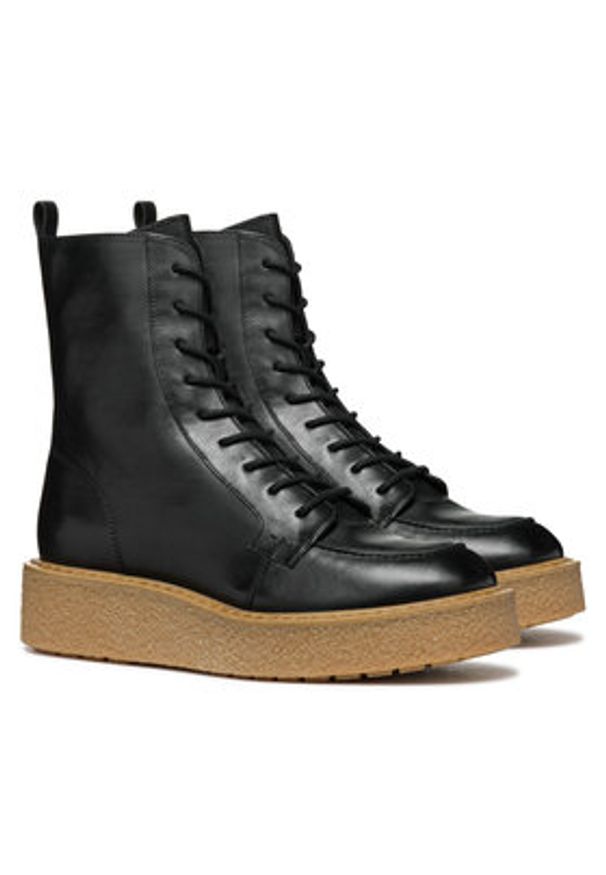 Geox Botki D Elidea D36VEB 00043 C9997 Czarny. Kolor: czarny. Materiał: skóra