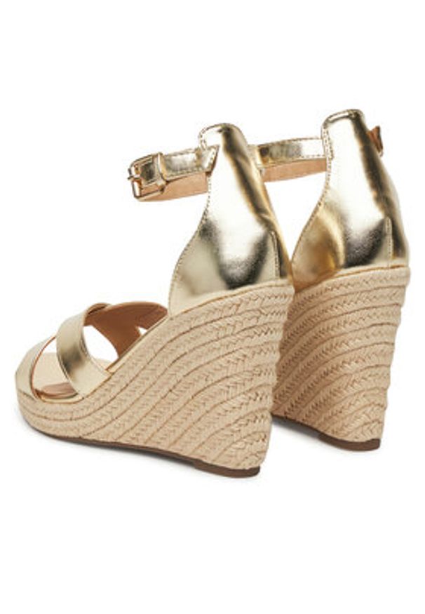 ONLY Shoes Espadryle Onlamelia-18 Pu Foil Wedge 15335554 Złoty. Kolor: złoty. Materiał: skóra