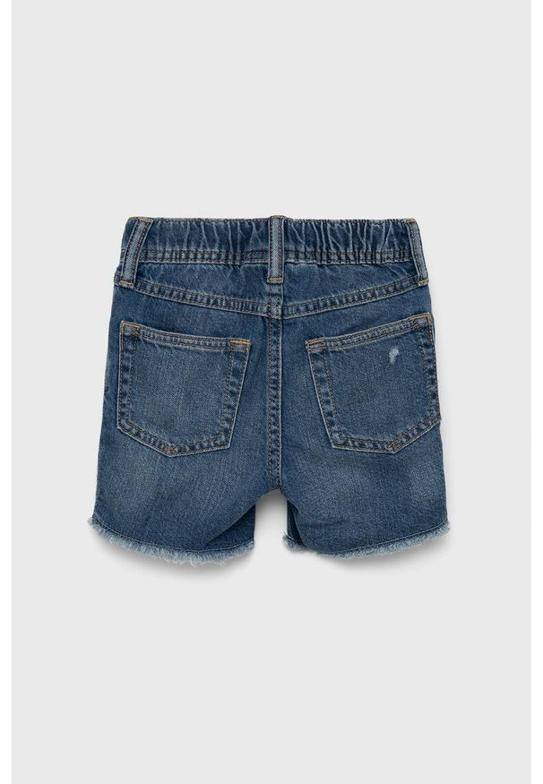 GAP szorty jeansowe dziecięce regulowana talia. Okazja: na co dzień. Kolor: niebieski. Materiał: jeans. Styl: casual