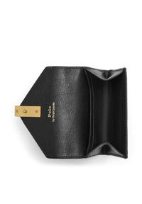 Polo Ralph Lauren Mały Portfel Damski 427886734001 Czarny. Kolor: czarny. Materiał: skóra