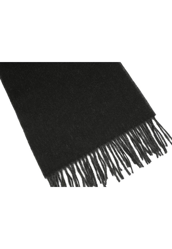 Szalik Czarno-Szary z Frędzlami, Dwustronny, Wełna z Kaszmirem, Ciepły, Męski -V. Fraas. Kolor: szary, czarny, wielokolorowy. Materiał: kaszmir, wełna. Sezon: zima, lato. Styl: elegancki, klasyczny