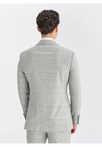 Pako Lorente - PAKO LORENTE – Szara marynarka garniturowa w kratkę. Kolor: szary. Materiał: poliester, wiskoza, elastan. Wzór: kratka #8