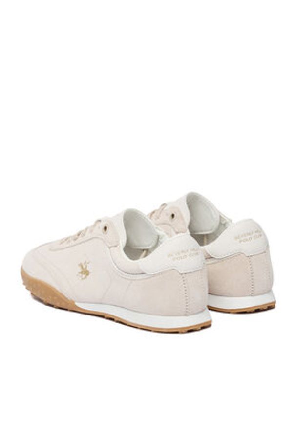 Beverly Hills Polo Club Sneakersy EO-L240044 Beżowy. Kolor: beżowy. Materiał: zamsz, skóra