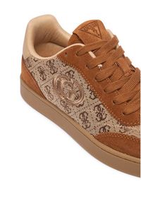 Guess Sneakersy FLTJAC LEA12 Brązowy. Kolor: brązowy. Materiał: zamsz, skóra #4