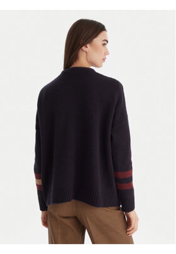 Weekend Max Mara Sweter Pavidi 2525366262 Granatowy Oversize. Kolor: niebieski. Materiał: wełna