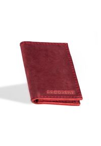Skórzany cienki portfel slim wallet BRODRENE SW03 czerwony. Kolor: czerwony. Materiał: skóra #1