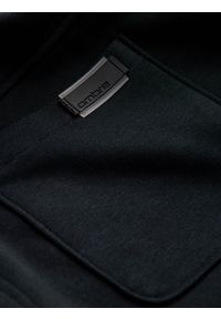 Ombre Clothing - Bawełniane spodnie męskie dresowe joggery BASIC – czarne V9. Okazja: na co dzień. Kolor: czarny. Materiał: dresówka, bawełna. Wzór: aplikacja. Styl: sportowy, casual, elegancki #11